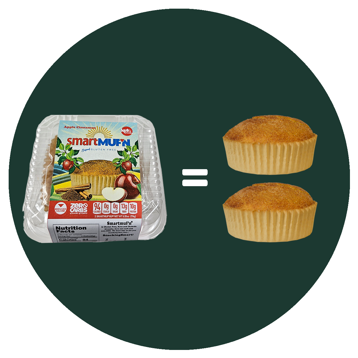 Apple Cinnamon Smartmuf'n (2-Muf'ns)