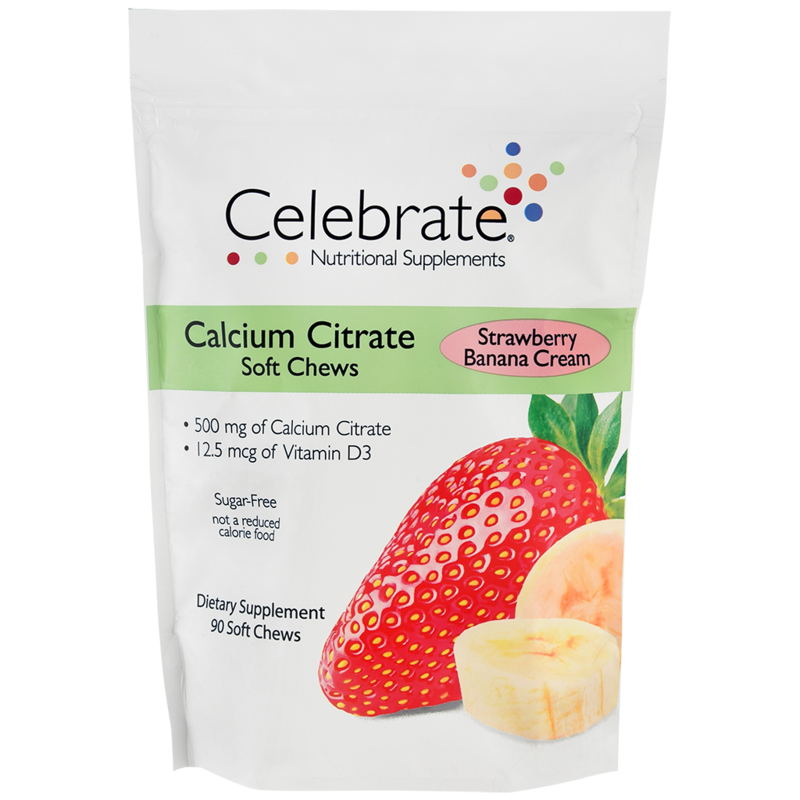 Celebrate Calcium (Strawberry Banana Cream) Soft Chews