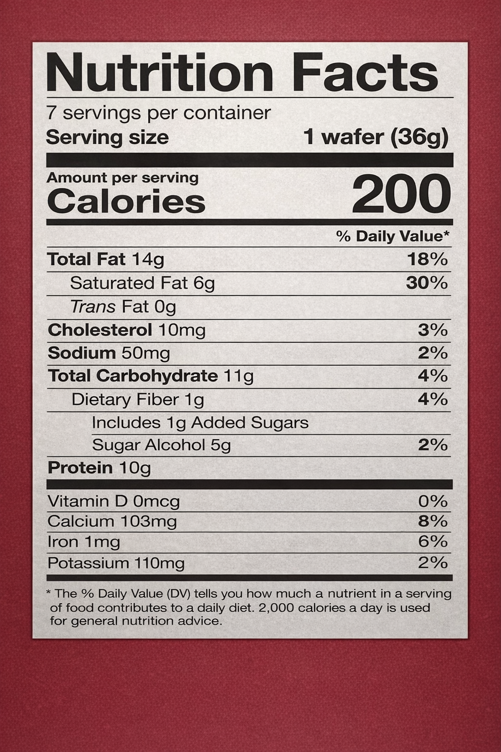 ProtiDiet Cookies & Cream Wafer