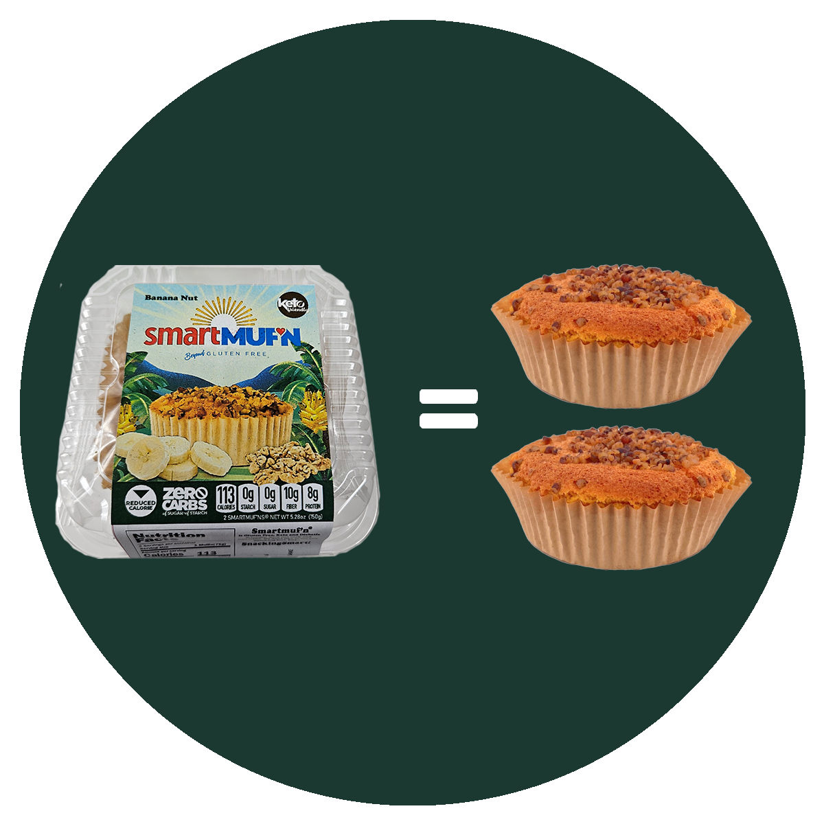 Banana Nut Smartmuf'n (2-Muf'n's)
