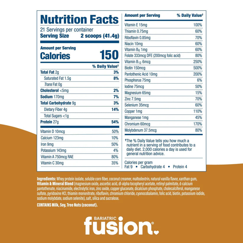 Fusion Vanilla Meal Replacement (TUB)