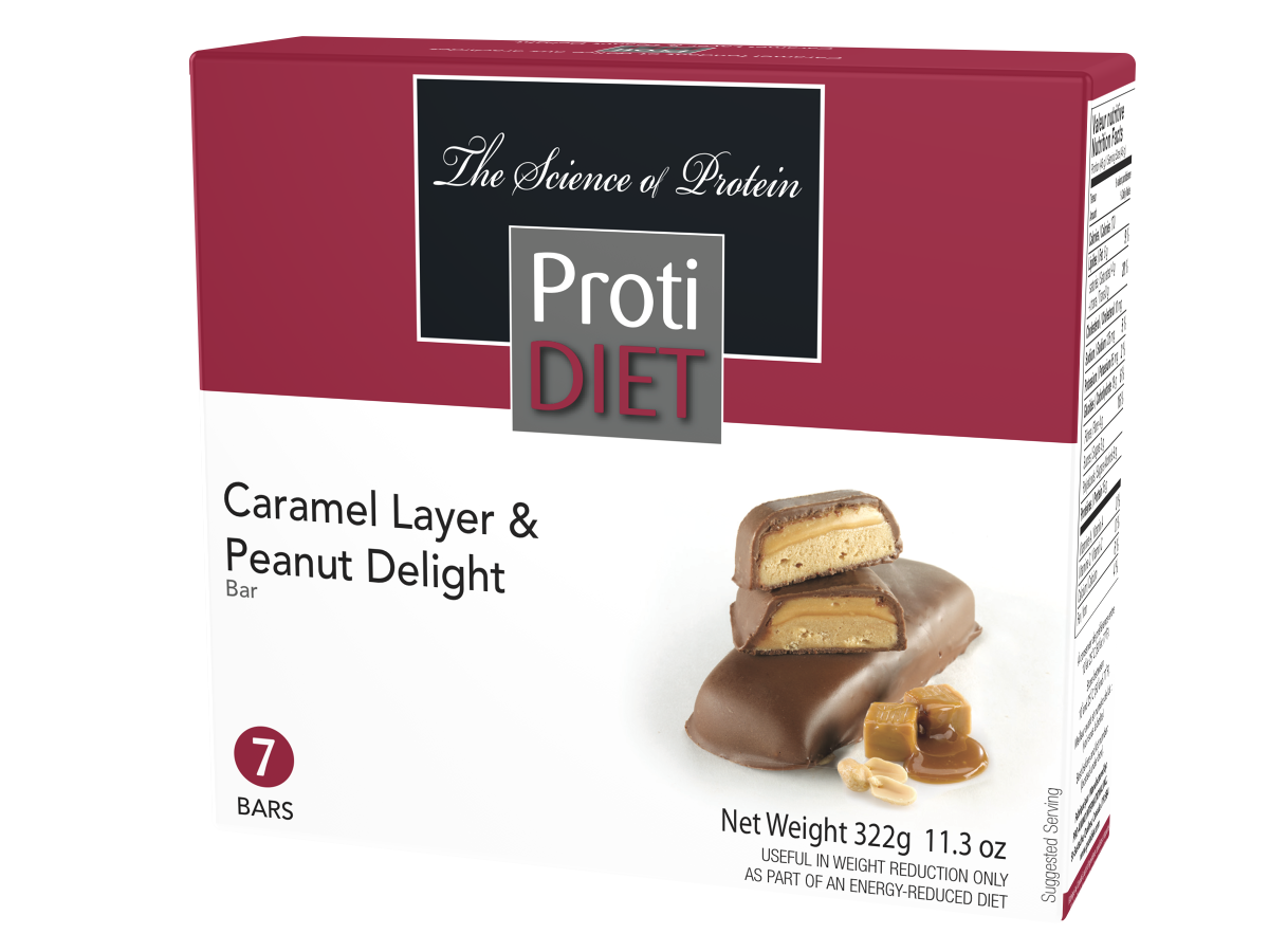 ProtiDiet Caramel Layer & Peanut Delight Bar
