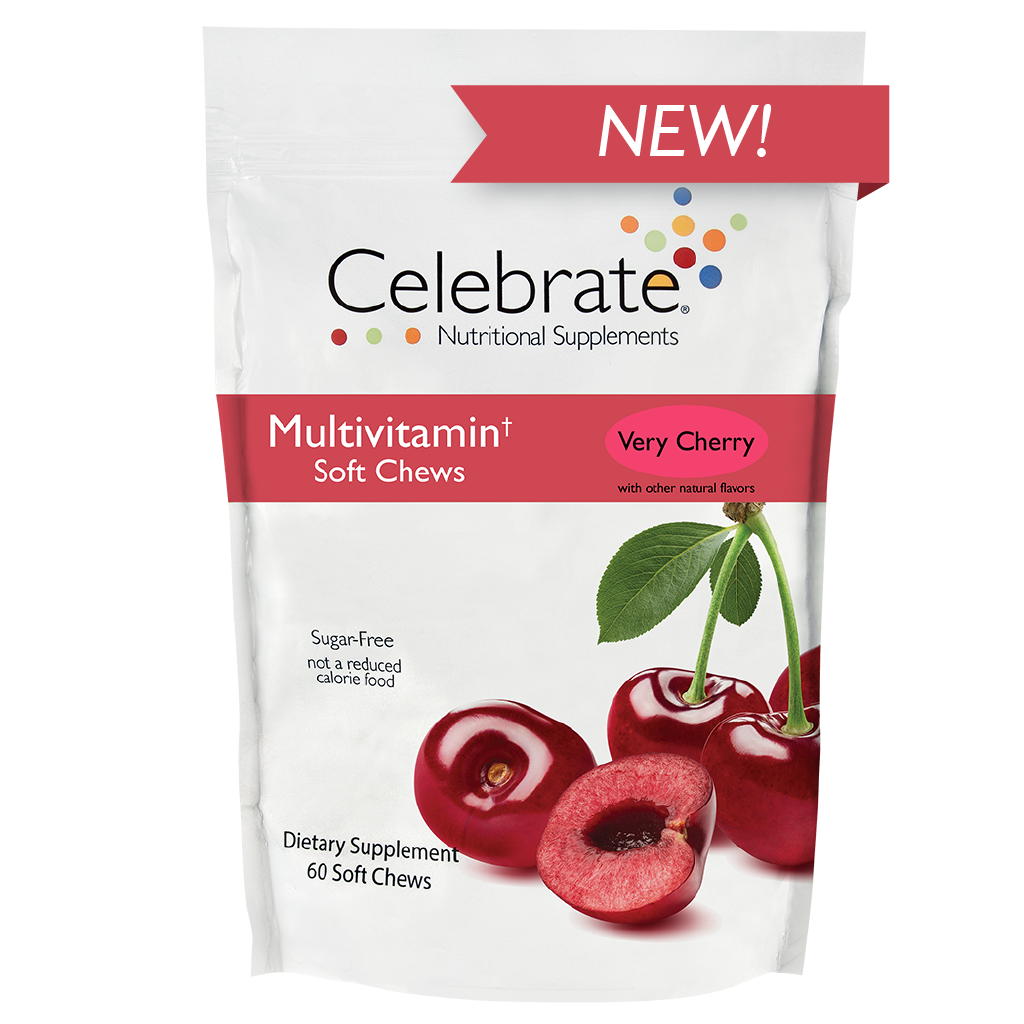 Celebrate MultiVitamin (Very Cherry) SOFT Chew (BB Date Aug. 27, 2023)