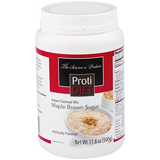 ProtiDiet Maple Brown Sugar Instant Oatmeal Mix (TUB)